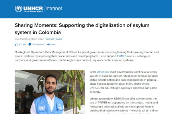 UNHCR feature article